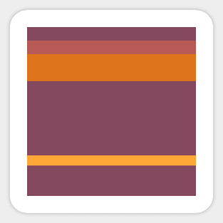 A lovely mixture of Old Heliotrope, Deep Ruby, Dark Salmon, Brownish Orange and Yellow Orange stripes. Sticker